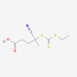 molecular formula C9H13NO2S3 B1457028 4-Cyano-4-[(ethylsulfanylthiocarbonyl)sulfanyl]pentanoic acid CAS No. 1137725-46-2