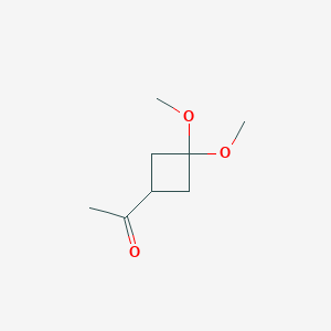 molecular formula C8H14O3 B1457034 1-(3,3-Dimethoxycyclobutyl)ethan-1-one CAS No. 2090880-14-9