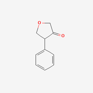 molecular formula C10H10O2 B1457036 4-phenyldihydro-3(2H)-furanone CAS No. 946125-02-6