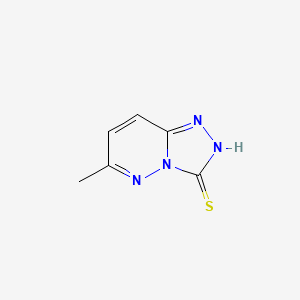 molecular formula C6H6N4S B1457038 6-Methyl-[1,2,4]triazolo[4,3-b]pyridazine-3-thiol CAS No. 89418-40-6