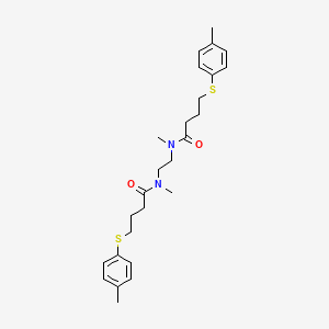 molecular formula C26H36N2O2S2 B14570397 N,N'-(Ethane-1,2-diyl)bis{N-methyl-4-[(4-methylphenyl)sulfanyl]butanamide} CAS No. 61797-41-9