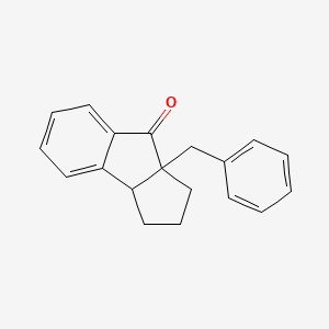 molecular formula C19H18O B14570446 Cyclopent[a]inden-8(1H)-one, 2,3,3a,8a-tetrahydro-8a-(phenylmethyl)- CAS No. 61696-86-4