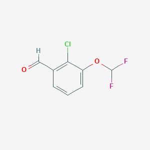 molecular formula C8H5ClF2O2 B1457048 2-Chloro-3-(difluoromethoxy)benzaldehyde CAS No. 937069-63-1