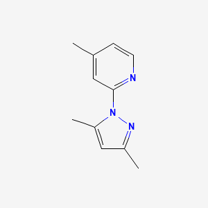 molecular formula C11H13N3 B1457049 1-(4-Methylpyridin-2-yl)-3,5-dimethylpyrazole CAS No. 1174635-81-4