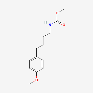 molecular formula C13H19NO3 B14570497 Carbamic acid, [4-(4-methoxyphenyl)butyl]-, methyl ester CAS No. 61357-26-4