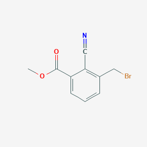 molecular formula C10H8BrNO2 B1457052 Methyl 3-(bromomethyl)-2-cyanobenzoate CAS No. 920760-01-6