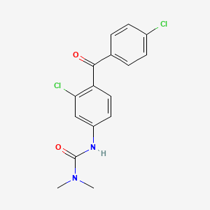 molecular formula C16H14Cl2N2O2 B14570520 N'-[3-Chloro-4-(4-chlorobenzoyl)phenyl]-N,N-dimethylurea CAS No. 61706-04-5