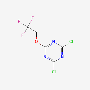 molecular formula C5H2Cl2F3N3O B1457055 2,4-Dichloro-6-(2,2,2-trifluoroethoxy)-1,3,5-triazine CAS No. 185677-00-3