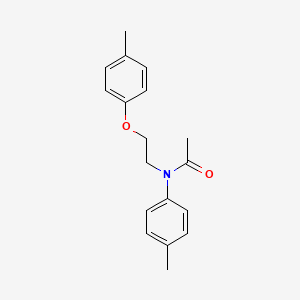 molecular formula C18H21NO2 B14570562 Acetamide, N-[2-(4-methylphenoxy)ethyl]-N-(4-methylphenyl)- CAS No. 61293-98-9