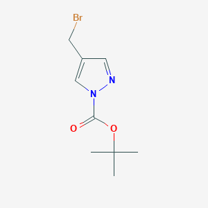 molecular formula C9H13BrN2O2 B1457057 tert-Butyl 4-(bromomethyl)-1H-pyrazole-1-carboxylate CAS No. 530144-72-0