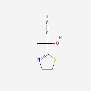 molecular formula C7H7NOS B1457058 2-(噻唑-2-基)丁-3-炔-2-醇 CAS No. 1202769-68-3