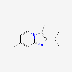 molecular formula C12H16N2 B1457059 3,7-Dimethyl-2-(propan-2-yl)imidazo[1,2-a]pyridine CAS No. 1550404-29-9