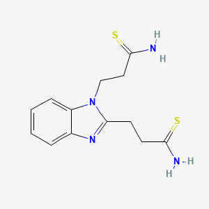 molecular formula C13H16N4S2 B14570600 1H-Benzimidazole-1,2-dipropanethioamide CAS No. 61690-04-8