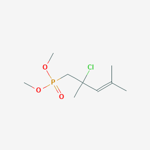 molecular formula C9H18ClO3P B14570619 Dimethyl (2-chloro-2,4-dimethylpent-3-en-1-yl)phosphonate CAS No. 61715-95-5