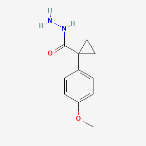 molecular formula C11H14N2O2 B1457067 1-(4-Methoxyphenyl)cyclopropanecarbohydrazide CAS No. 1006875-72-4