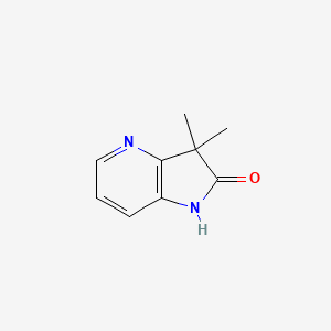 molecular formula C9H10N2O B1457070 3,3-二甲基-1H-吡咯并[3,2-B]吡啶-2(3H)-酮 CAS No. 913720-12-4
