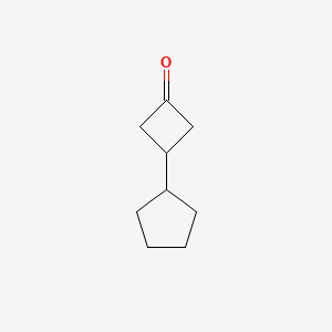 molecular formula C9H14O B1457076 3-Cyclopentylcyclobutan-1-one CAS No. 1080636-38-9