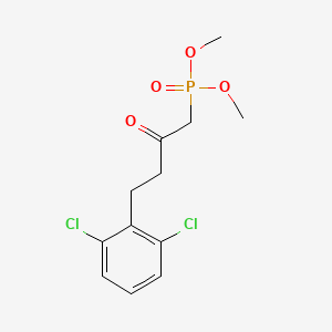 molecular formula C12H15Cl2O4P B14570764 Dimethyl [4-(2,6-dichlorophenyl)-2-oxobutyl]phosphonate CAS No. 61263-12-5