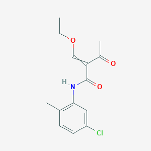 molecular formula C14H16ClNO3 B14570929 N-(5-Chloro-2-methylphenyl)-2-(ethoxymethylidene)-3-oxobutanamide CAS No. 61643-69-4