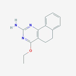 molecular formula C14H15N3O B14570935 Benzo[h]quinazolin-2-amine, 4-ethoxy-5,6-dihydro- CAS No. 61539-27-3