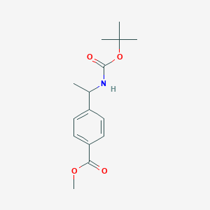 molecular formula C15H21NO4 B1457095 Methyl 4-[1-(Boc-amino)ethyl]benzoate CAS No. 1211572-02-9