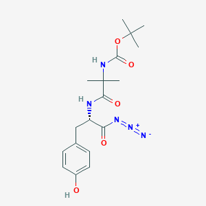molecular formula C18H25N5O5 B14570951 Boc-Aib-Tyr-N3 CAS No. 61480-00-0