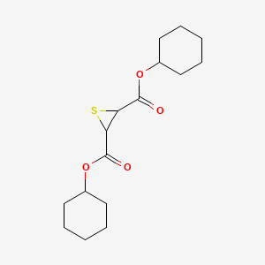 molecular formula C16H24O4S B14571013 Dicyclohexyl thiirane-2,3-dicarboxylate CAS No. 61391-25-1