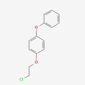 molecular formula C14H13ClO2 B14571054 Benzene, 1-(2-chloroethoxy)-4-phenoxy- CAS No. 61435-02-7