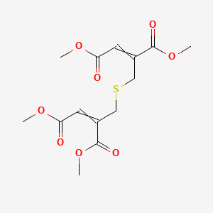 molecular formula C14H18O8S B14571068 Tetramethyl 2,2'-[sulfanediylbis(methylene)]di(but-2-enedioate) CAS No. 61784-48-3