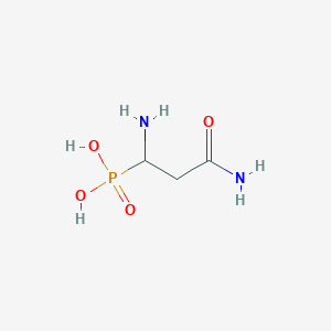 molecular formula C3H9N2O4P B14571085 (1,3-Diamino-3-oxopropyl)phosphonic acid CAS No. 61341-18-2