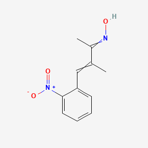 molecular formula C11H12N2O3 B14571106 N-[3-Methyl-4-(2-nitrophenyl)but-3-en-2-ylidene]hydroxylamine CAS No. 61631-77-4