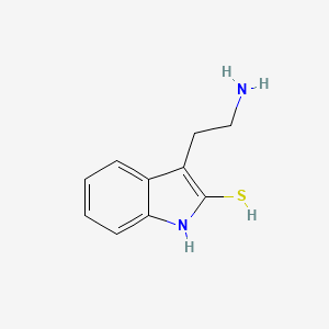 molecular formula C10H12N2S B14571131 3-(2-Aminoethyl)-1H-indole-2-thiol CAS No. 61238-31-1