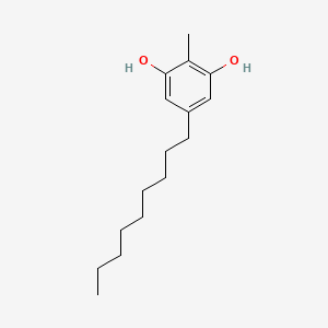 molecular formula C16H26O2 B14571134 2-Methyl-5-nonylbenzene-1,3-diol CAS No. 61621-57-6