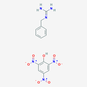 molecular formula C14H14N6O7 B14571137 2-Benzylguanidine;2,4,6-trinitrophenol CAS No. 61705-98-4