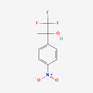 molecular formula C9H8F3NO3 B1457116 1,1,1-Trifluoro-2-(4-nitrophenyl)propan-2-ol CAS No. 851651-94-0