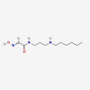 molecular formula C11H23N3O2 B14571171 N-[3-(Hexylamino)propyl]-2-(hydroxyimino)acetamide CAS No. 61444-88-0