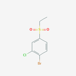 molecular formula C8H8BrClO2S B1457119 1-Bromo-2-chloro-4-(ethylsulfonyl)benzene CAS No. 1227370-61-7