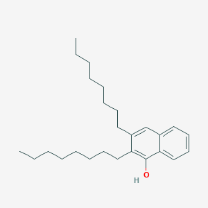 molecular formula C26H40O B14571192 2,3-Dioctylnaphthalen-1-OL CAS No. 61736-07-0