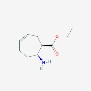 molecular formula C10H17NO2 B14571193 ethyl (1R,7S)-7-aminocyclohept-3-ene-1-carboxylate CAS No. 61259-97-0