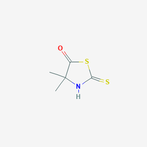 molecular formula C5H7NOS2 B14571203 5-Thiazolidinone, 4,4-dimethyl-2-thioxo- CAS No. 61796-08-5