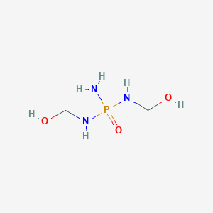 molecular formula C2H10N3O3P B14571277 N,N'-Bis(hydroxymethyl)phosphoric triamide CAS No. 61578-55-0