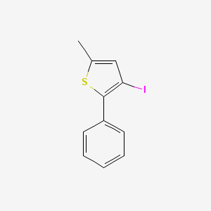 molecular formula C11H9IS B14571313 Thiophene, 3-iodo-5-methyl-2-phenyl- CAS No. 61285-26-5