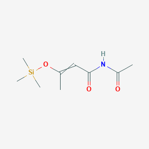 molecular formula C9H17NO3Si B14571315 N-Acetyl-3-[(trimethylsilyl)oxy]but-2-enamide CAS No. 61334-47-2