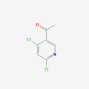 molecular formula C7H5Cl2NO B1457132 1-(4,6-Dichloropyridin-3-YL)ethan-1-one CAS No. 887573-44-6