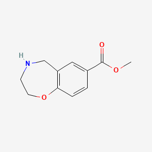 molecular formula C11H13NO3 B1457133 Methyl 2,3,4,5-tetrahydrobenzo[f][1,4]oxazepine-7-carboxylate CAS No. 1206229-01-7