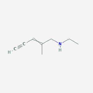 molecular formula C8H13N B14571416 N-Ethyl-2-methylpent-2-en-4-yn-1-amine CAS No. 61753-31-9
