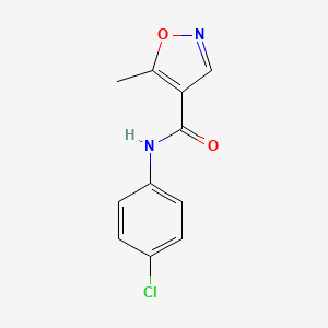 molecular formula C11H9ClN2O2 B14571434 N-(4-Chlorophenyl)-5-methylisoxazole-4-carboxamide CAS No. 61643-17-2