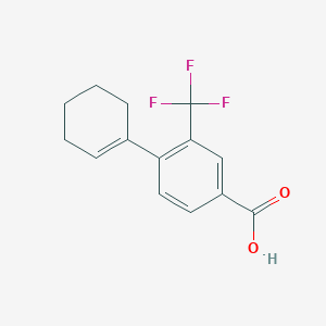 molecular formula C14H13F3O2 B1457153 4-(Cyclohex-1-en-1-yl)-3-(trifluoromethyl)benzoic acid CAS No. 1034188-31-2
