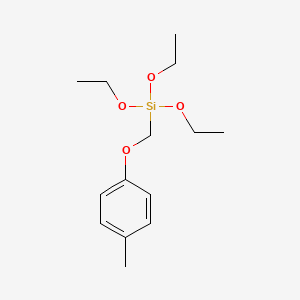 molecular formula C14H24O4Si B14571534 Triethoxy[(4-methylphenoxy)methyl]silane CAS No. 61463-95-4