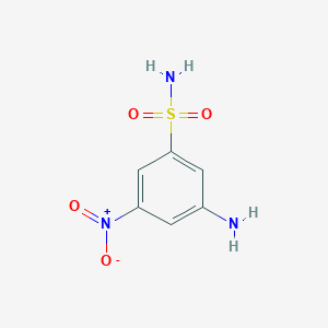 molecular formula C6H7N3O4S B1457154 3-Amino-5-nitrobenzenesulfonamide CAS No. 1044271-92-2